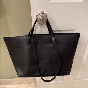 Madewell Classic Black Leather Tote